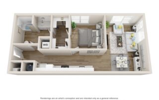 One of the floorplans for The Falstaff Apartments